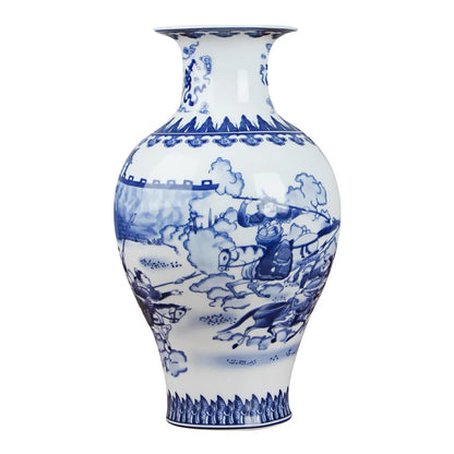 Classic Antique Chinese Blue and White Ceramic Vase Ai BlakHom