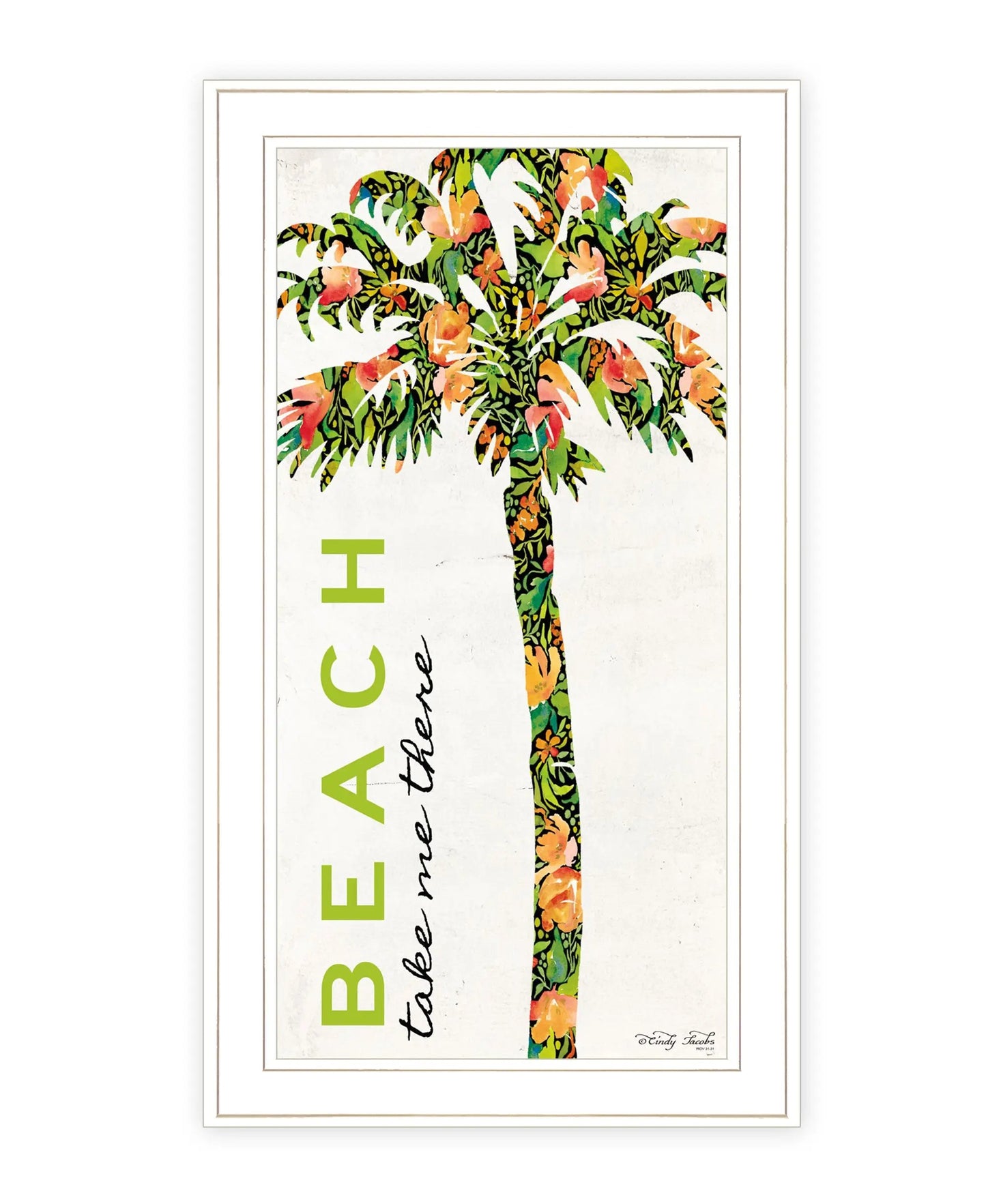 Beach Take Me There White Framed Print Wall Art Homeroots