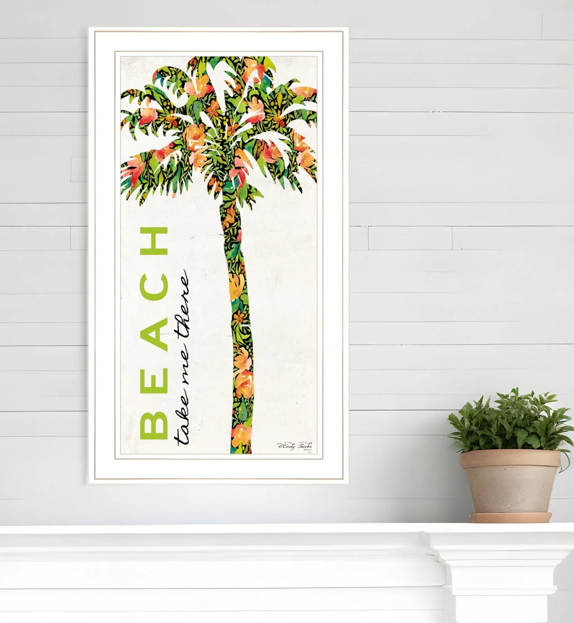Beach Take Me There White Framed Print Wall Art Homeroots
