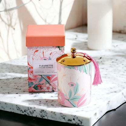 Vintage Floral Candle Set - Vivid Treasure Zone