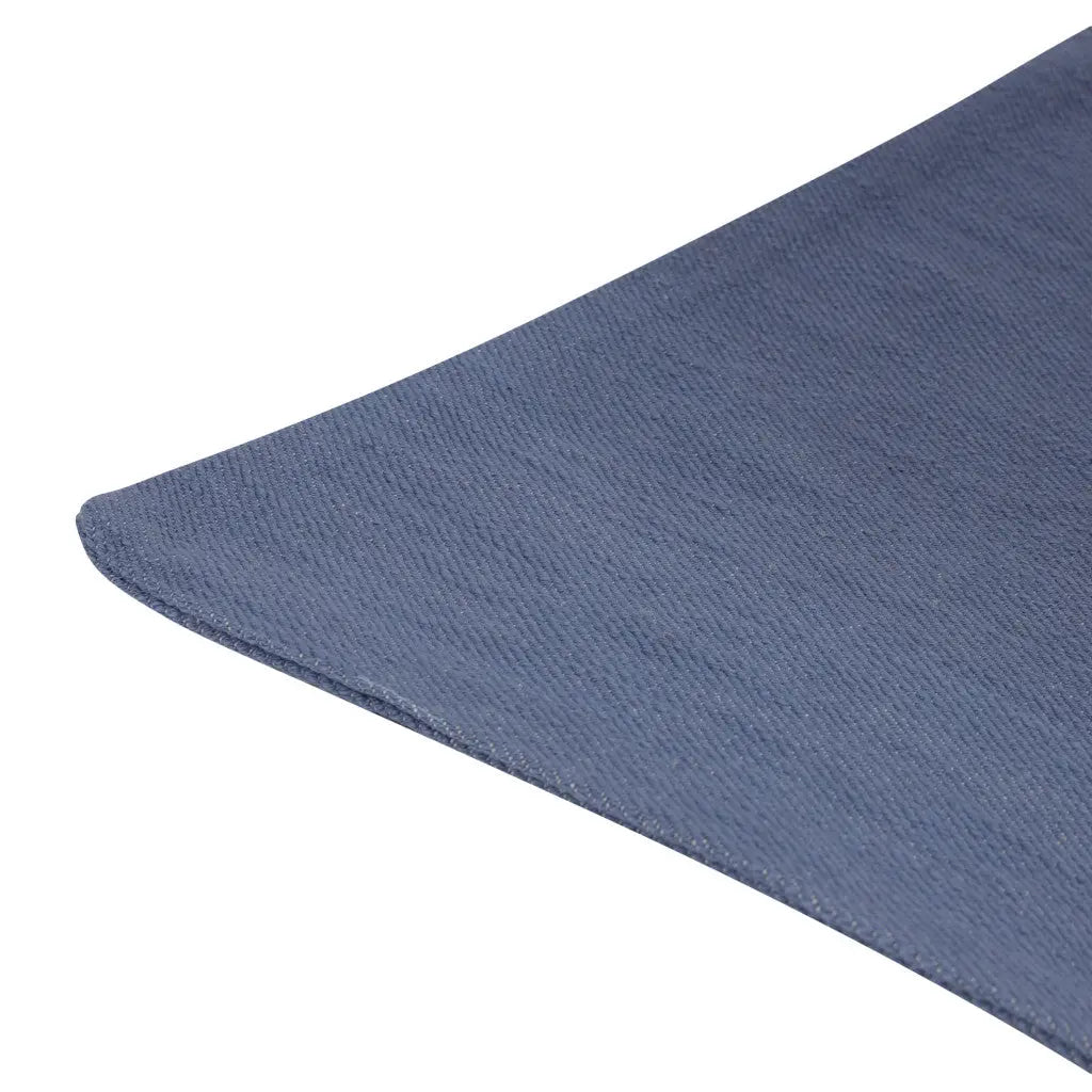 20" Blue Cotton Throw Pillow With Buttons Homeroots