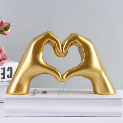 Heart Gesture Resin Statue for Home & Office Decor TM