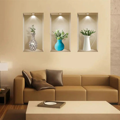 Set of Three Ada Faux Niche 3D Peel and Stick Wall Decals-4