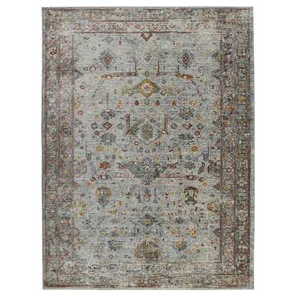 3' X 5' Gray Rust And Brown Medallion Area Rug Homeroots