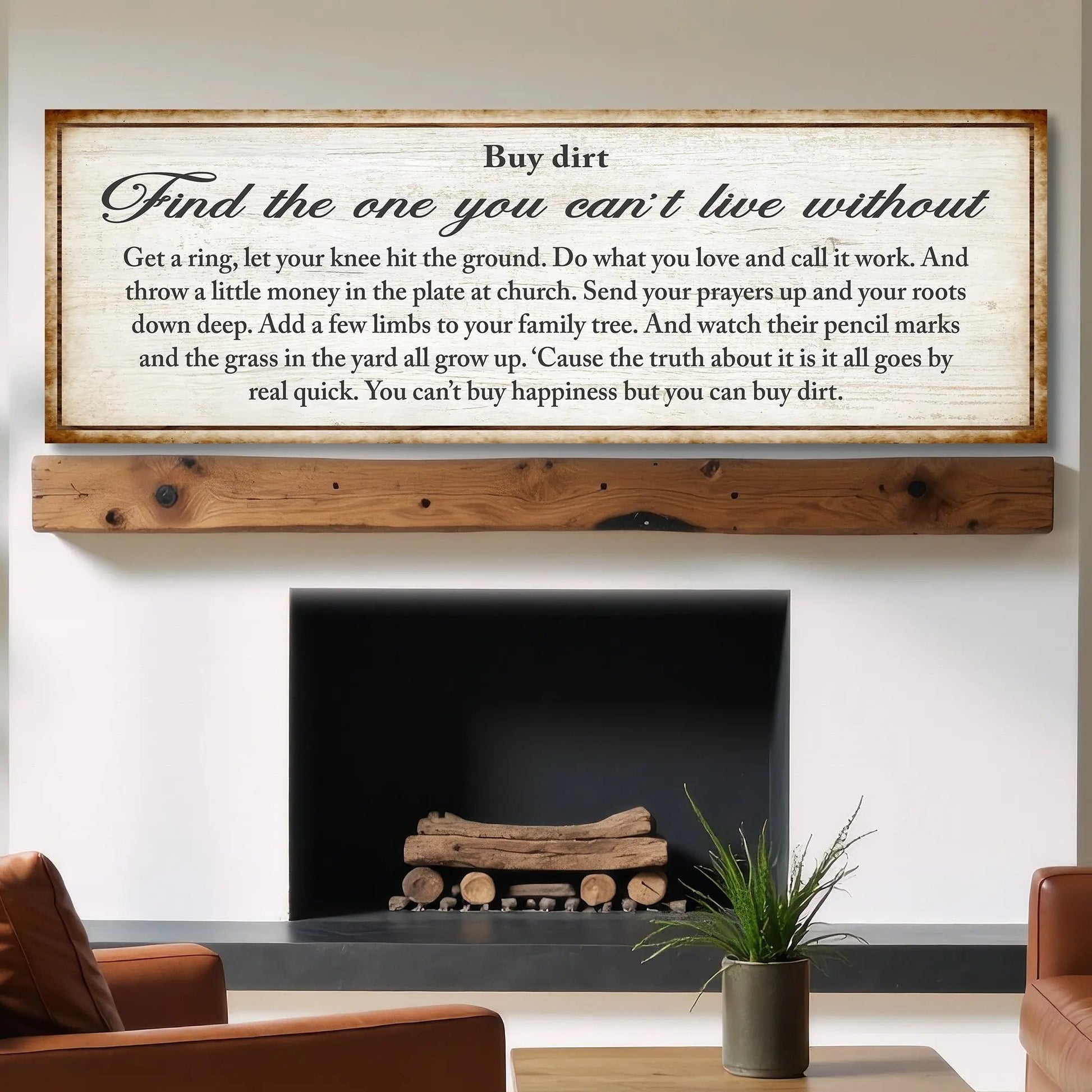 Find The One You Can't Live Without Family Sign II Tailored Canvases