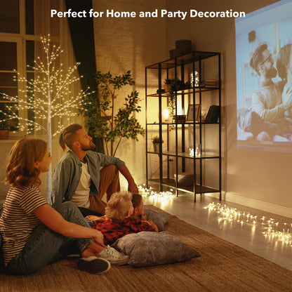 6FT Artificial Birch Tree With Light-4