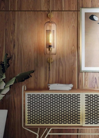 Retro Industrial Luxuries Glass Ball Wall Lamp Sconce with Bronze Ai BlakHom