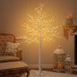 6FT Artificial Birch Tree With Light-0