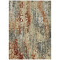 9' X 12' Pewter Rust And Gray Abstract Washable Indoor Outdoor Area Rug Homeroots