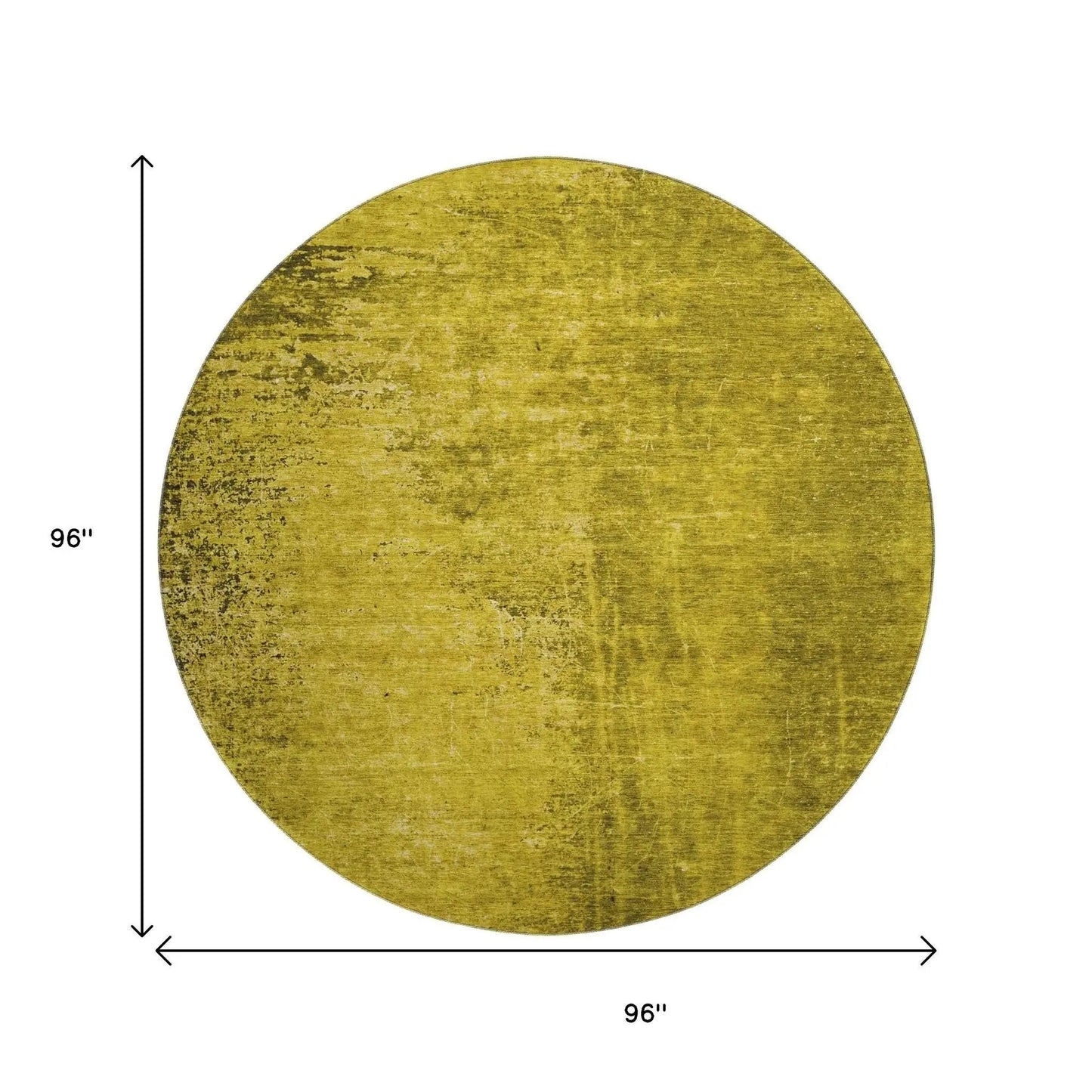 8' Gold And Gray Abstract Washable Round Rug With UV Protection-2