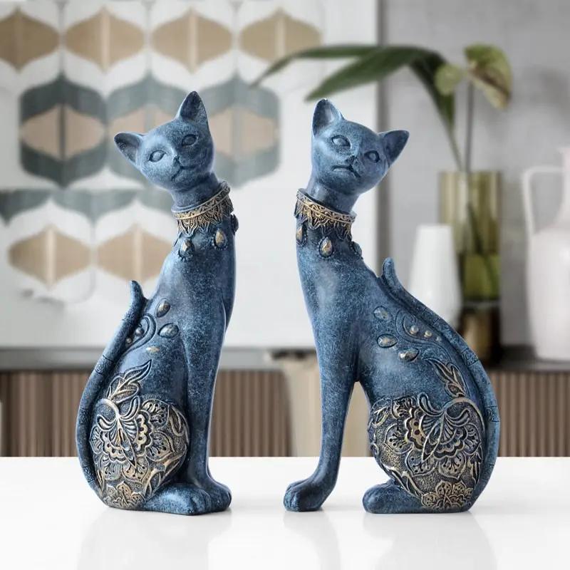 Figurine Decorative Resin Cat statue Ze BlakHom