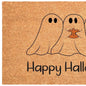 24" X 36" Black And Natural Halloween Halloween Happy Halloween Outdoor Coir Door Mat Homeroots