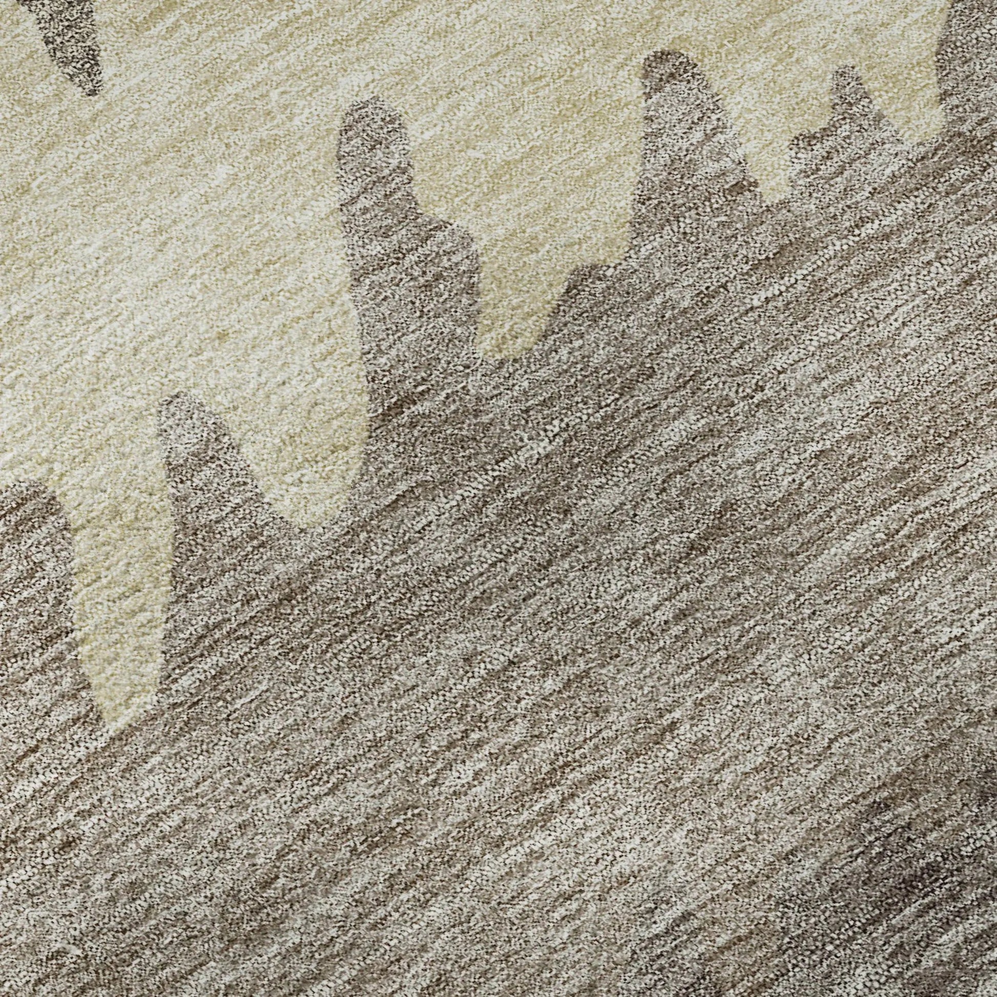 8' X 10' Taupe Gray And Beige Striped Washable Area Rug With UV Protection-8