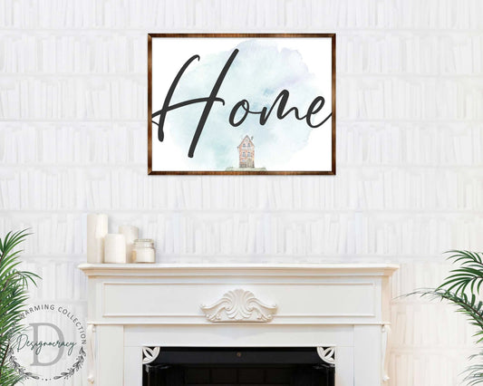 Home - Wooden Housewarming Gift - Contemporary Decor - Wall Decor - Farmhouse Sign - 310338-0