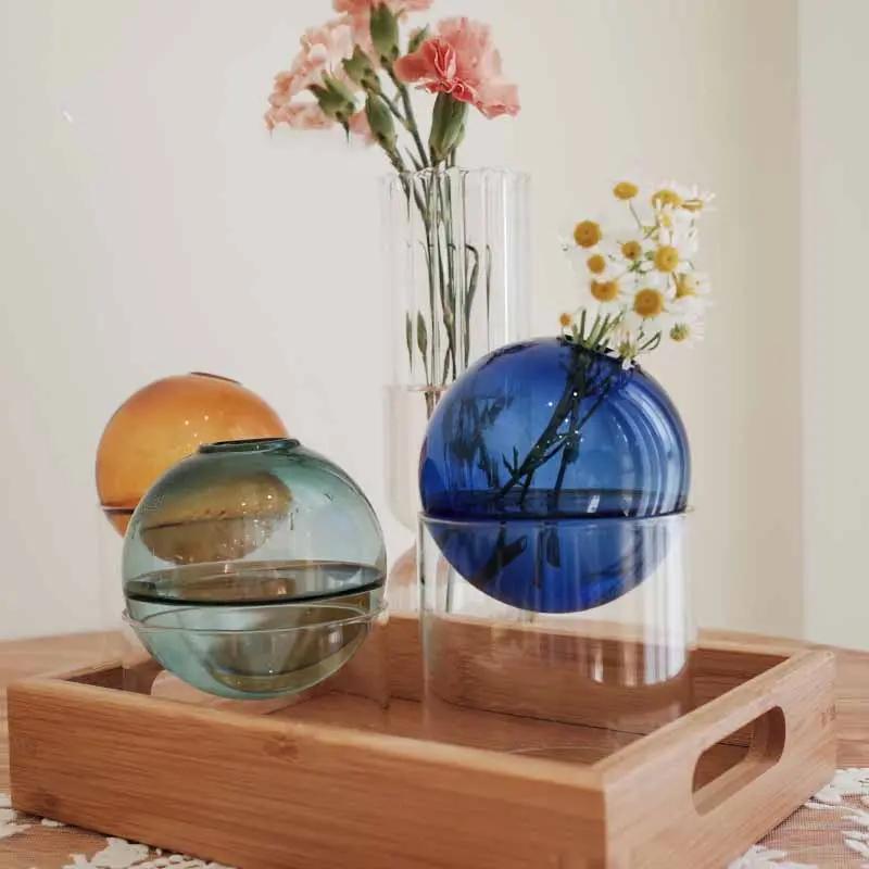Nordic Colored Bubble Glass Vase C BlakHom