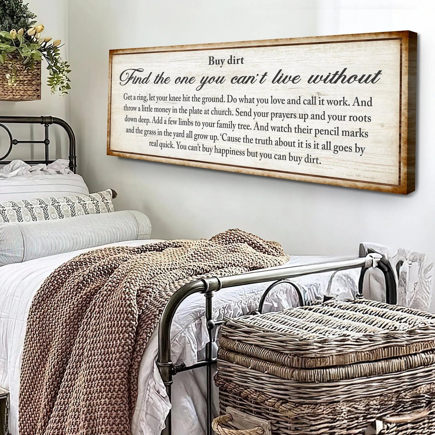 Find The One You Can't Live Without Family Sign II Tailored Canvases