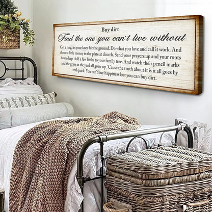 Find The One You Can't Live Without Family Sign II Tailored Canvases