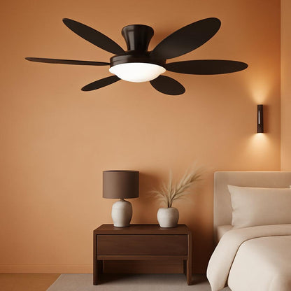51 Inch Black Ceiling Fan With Light-0