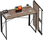 Brown Folding Desk 39 Inch No Assembly ShipItFurniture