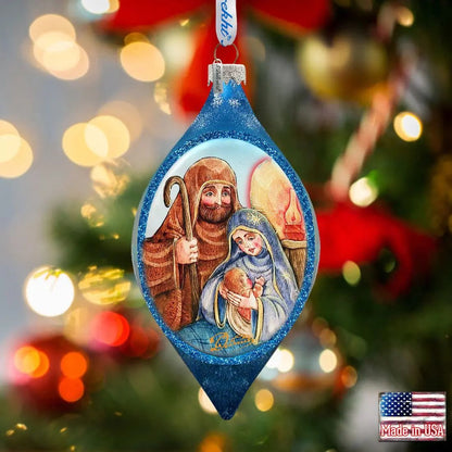 Nativity Drop Glass Ornament by G. DeBrekht - Nativity Holiday Decor - 757-021 G. DeBrekht