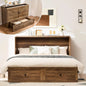 Full Murphy Bed Cabinet With Charging Station Foldable Platform Bed For Small Spaces ShipItFurniture
