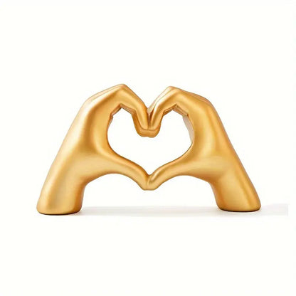 Heart Gesture Resin Statue for Home & Office Decor TM