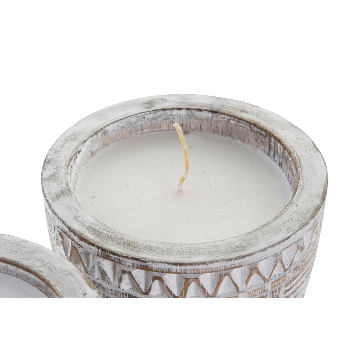 Candle DKD Home Decor Wood Wax (2 Units) DKD Home Decor
