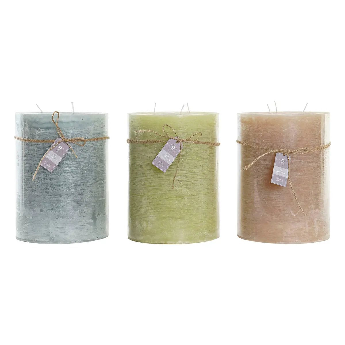 Candle DKD Home Decor Vanilla Wax (3) (3 Pieces) DKD Home Decor