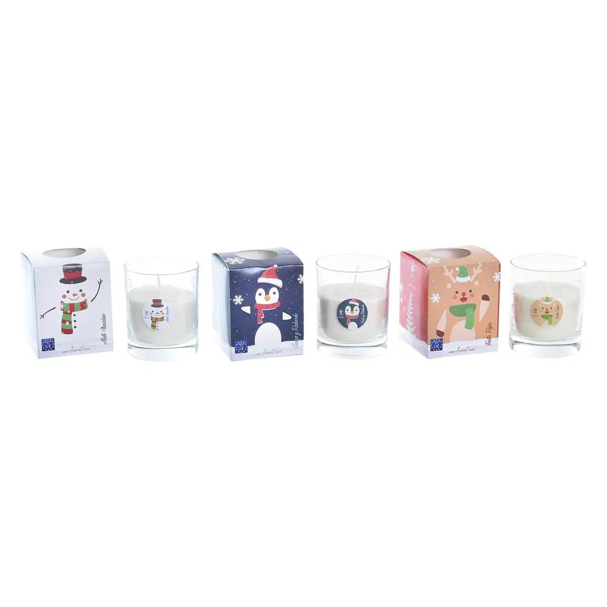 Candle DKD Home Decor Christmas Snow Doll (3 Units) DKD Home Decor