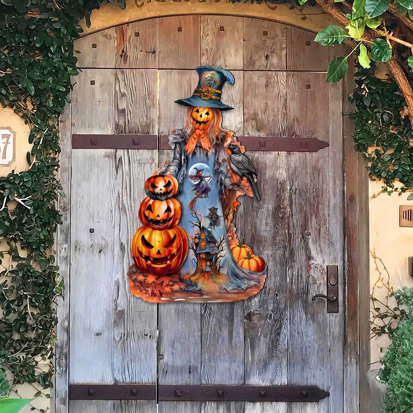 Halloween Pumpkin Holiday Door Décor by G. DeBrekht - Halloween Décor - 8652796H G. DeBrekht