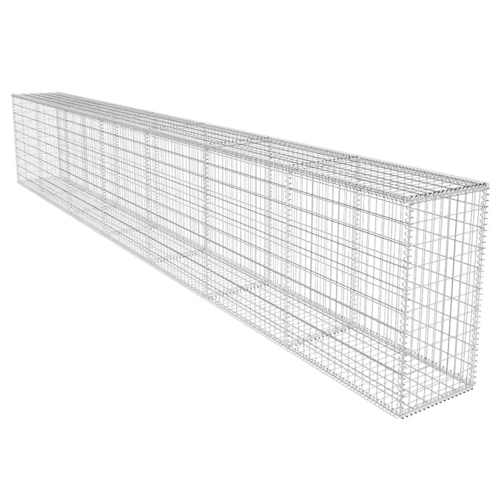 NNEVL Gabion Wall with Cover Galvanised Steel 600x50x100 cm-1