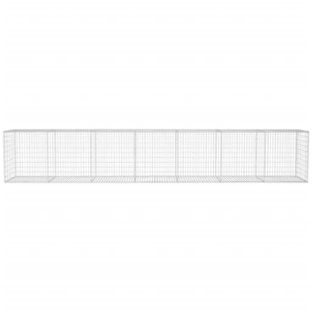 NNEVL Gabion Wall with Cover Galvanised Steel 600x50x100 cm-2
