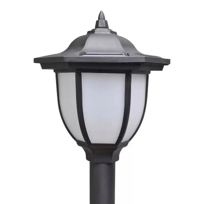 vidaXL 2/4x Chain Fence with Solar Lights Two LED Lamps Two Poles Outdoor Patio - Vivid Treasure Zone