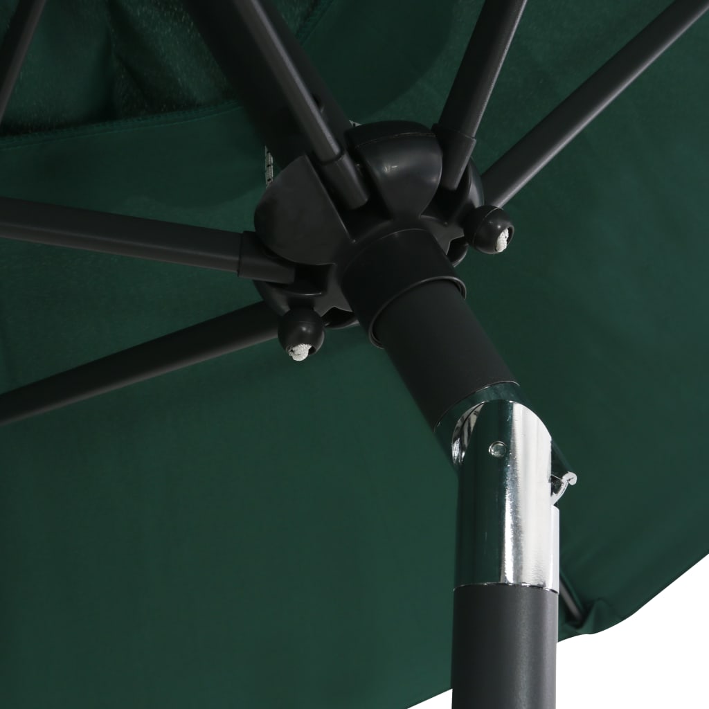 NNEVL Parasol Green 200x211 cm Aluminium-4