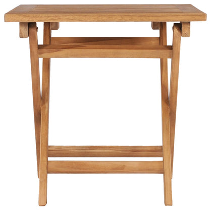 vidaXL Folding Patio Table 17.7"x17.7"x17.7" Solid Teak Wood VidaXL