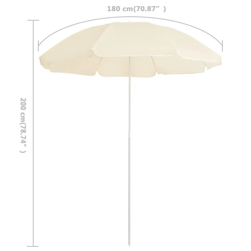 vidaXL Parasol with Steel Pole 70.9" Sunshade Umbrella Multi Colors - Vivid Treasure Zone