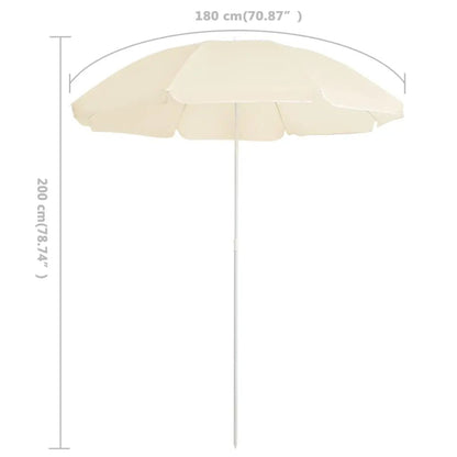 vidaXL Parasol with Steel Pole 70.9" Sunshade Umbrella Multi Colors - Vivid Treasure Zone