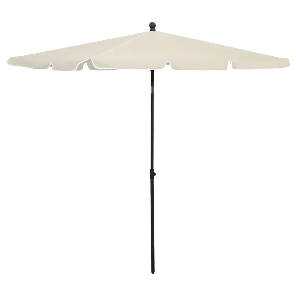 vidaXL Outdoor Umbrella Height Adjustable Parasol Patio Garden Sunshade Steel - Vivid Treasure Zone