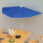 vidaXL Garden Half Parasol with Pole Outdoor Umbrella Sunshade Multi Colors - Vivid Treasure Zone