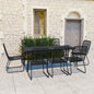vidaXL Patio Dining Set Seat Black/Oak and Black 3/5/7/9 Piece Multi Sizes VidaXL
