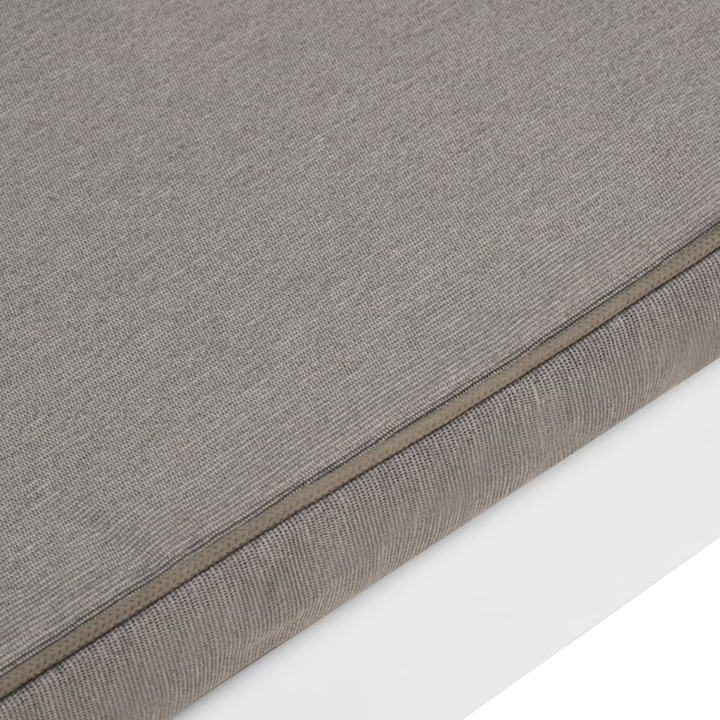 NNEVL Garden Lounge Bench with Cushion Plastic White-3