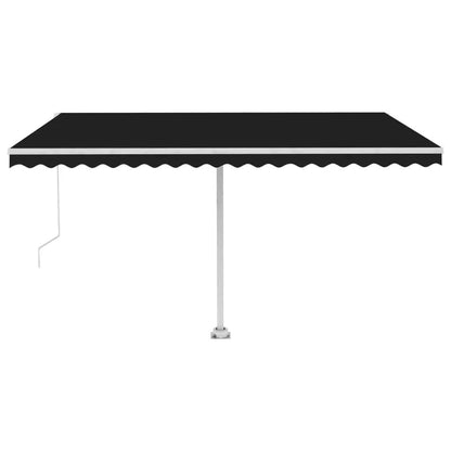 NNEVL Freestanding Manual Retractable Awning 450x300 cm Anthracite-1