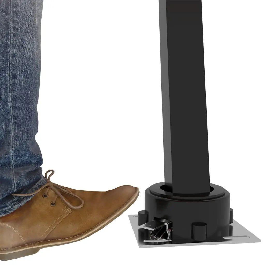 NNEVL Freestanding Manual Retractable Awning 450x300 cm Anthracite-2