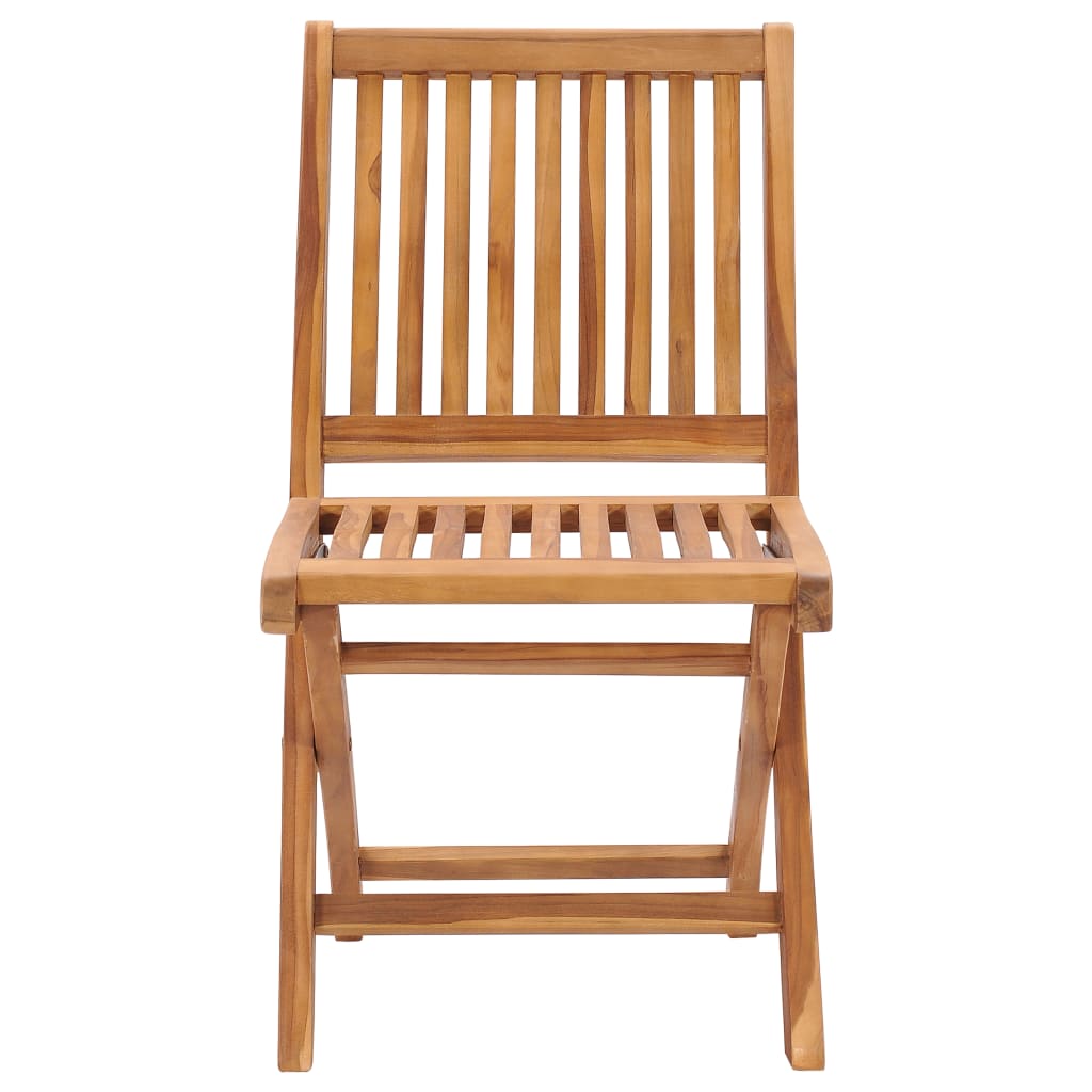 vidaXL Folding Patio Chairs with Cushions 4 pcs Solid Teak Wood VidaXL