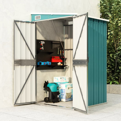 vidaXL Storage Shed Wall-mounted Garden Shed for Backyard Galvanized Steel VidaXL
