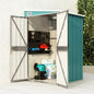 vidaXL Storage Shed Wall-mounted Garden Shed for Backyard Galvanized Steel VidaXL