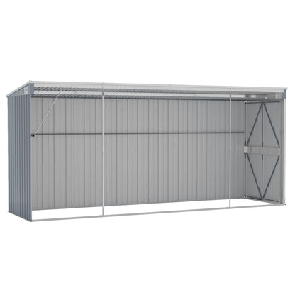vidaXL Storage Shed Wall-mounted Garden Shed for Backyard Galvanized Steel VidaXL
