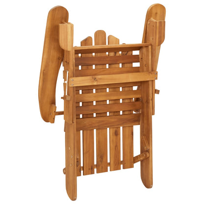 vidaXL Patio Adirondack Chair with Footrest Solid Wood Acacia VidaXL