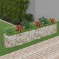 vidaXL Raised Garden Bed Outdoor Gabion Raised Bed Flower Pot Galvanized Iron VidaXL
