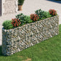 vidaXL Raised Garden Bed Outdoor Gabion Raised Bed Flower Pot Galvanized Iron VidaXL